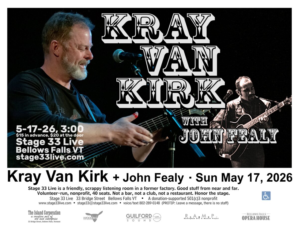 5/17/2026, Sunday: Kray Van Kirk with John Fealy (3:00 PM)