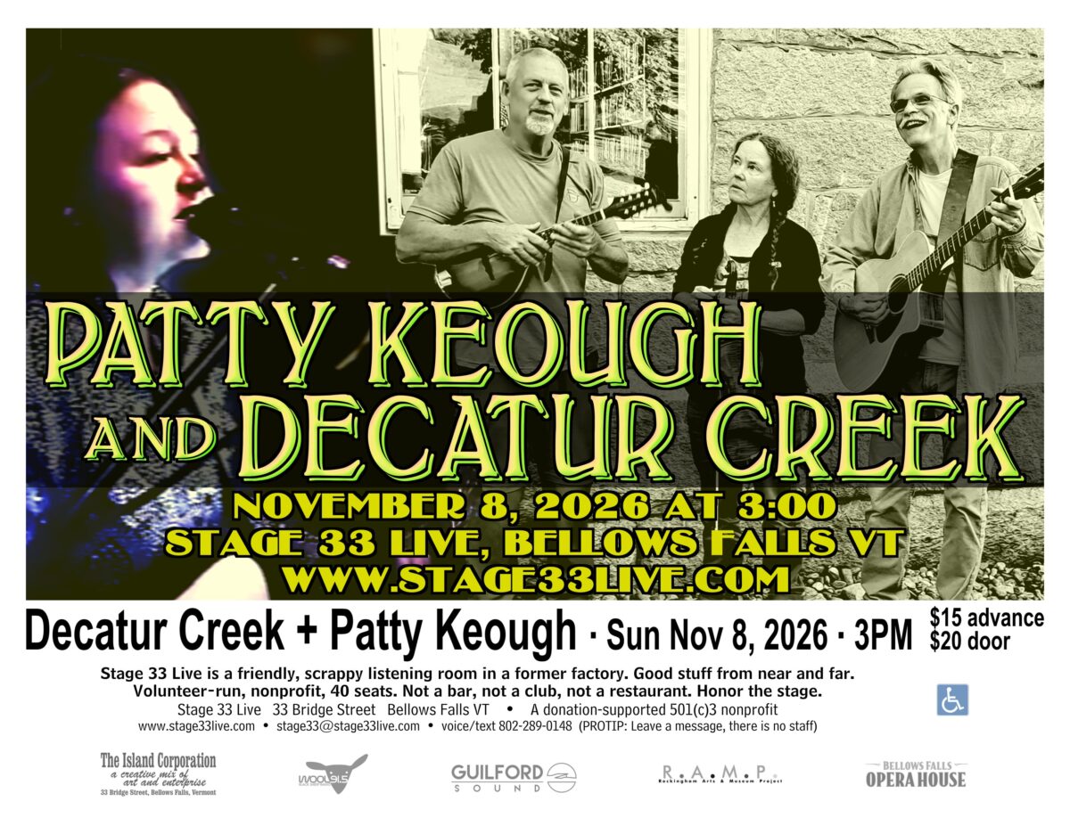 11/8/2026, Sunday: Decatur Creek + Patty Keough (3:00 PM)