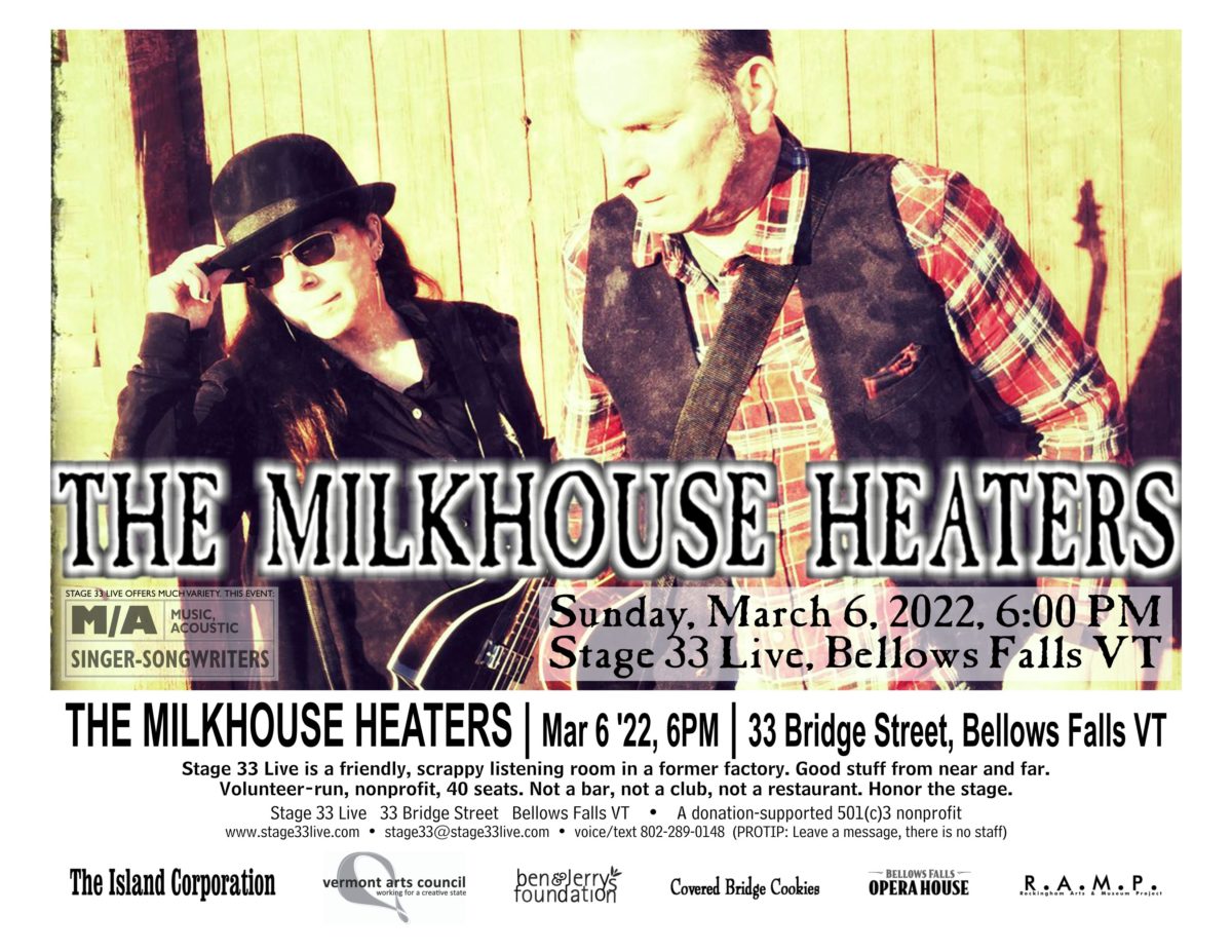 POSTPONED DUE TO INJURY 3/6/22: The Milkhouse Heaters