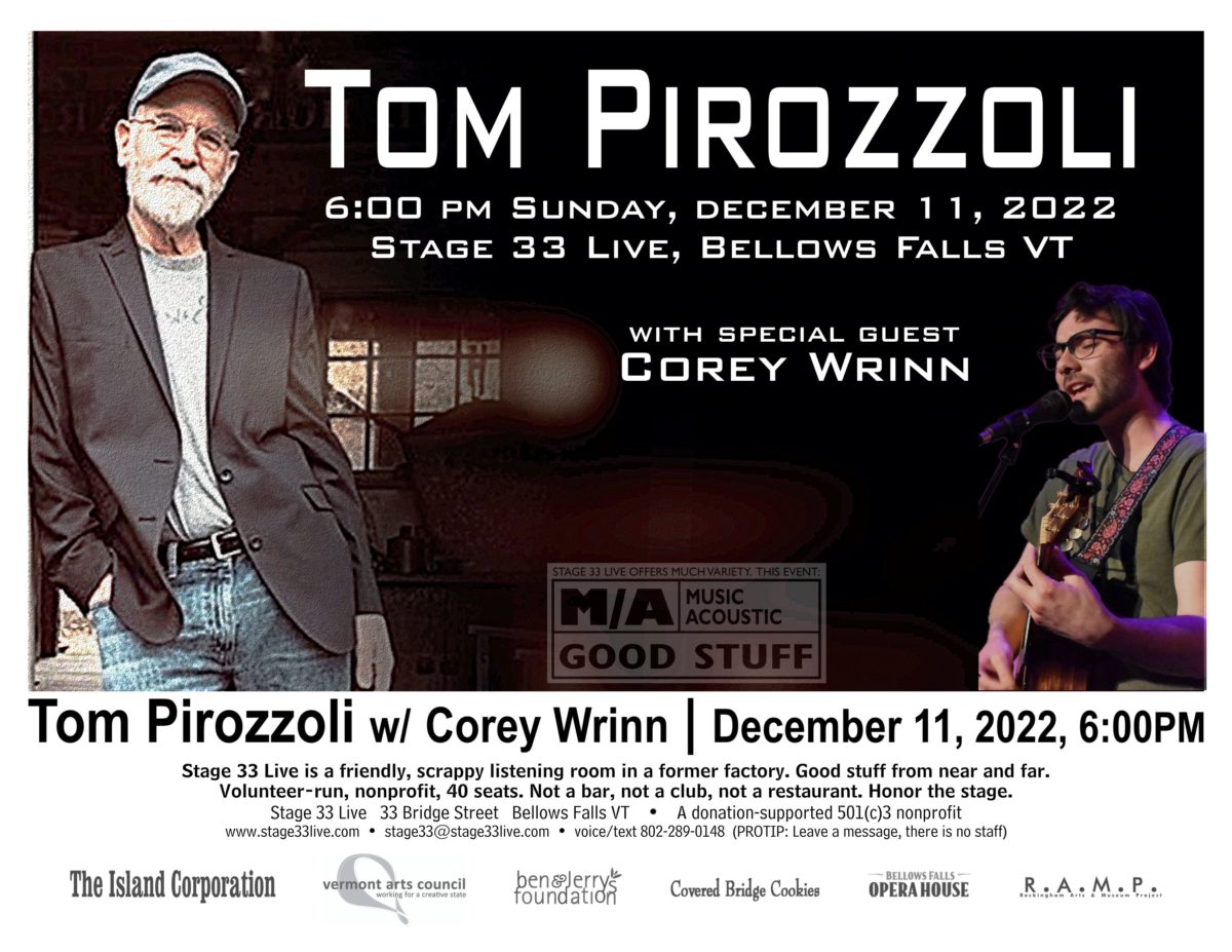 12/11/22, Sunday: Tom Pirozzoli with Corey Wrinn
