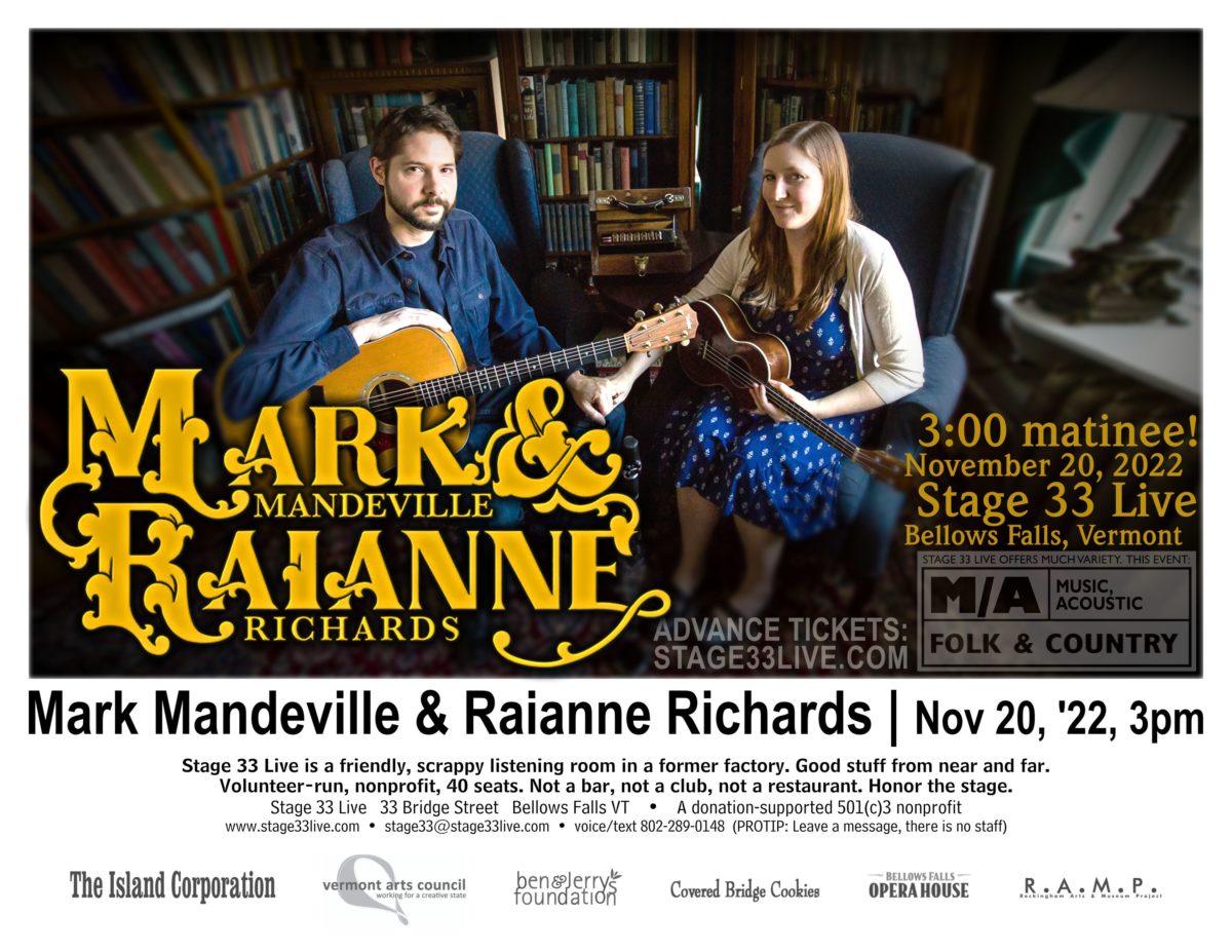 11/20/22: Mark Mandeville & Raianne Richards
