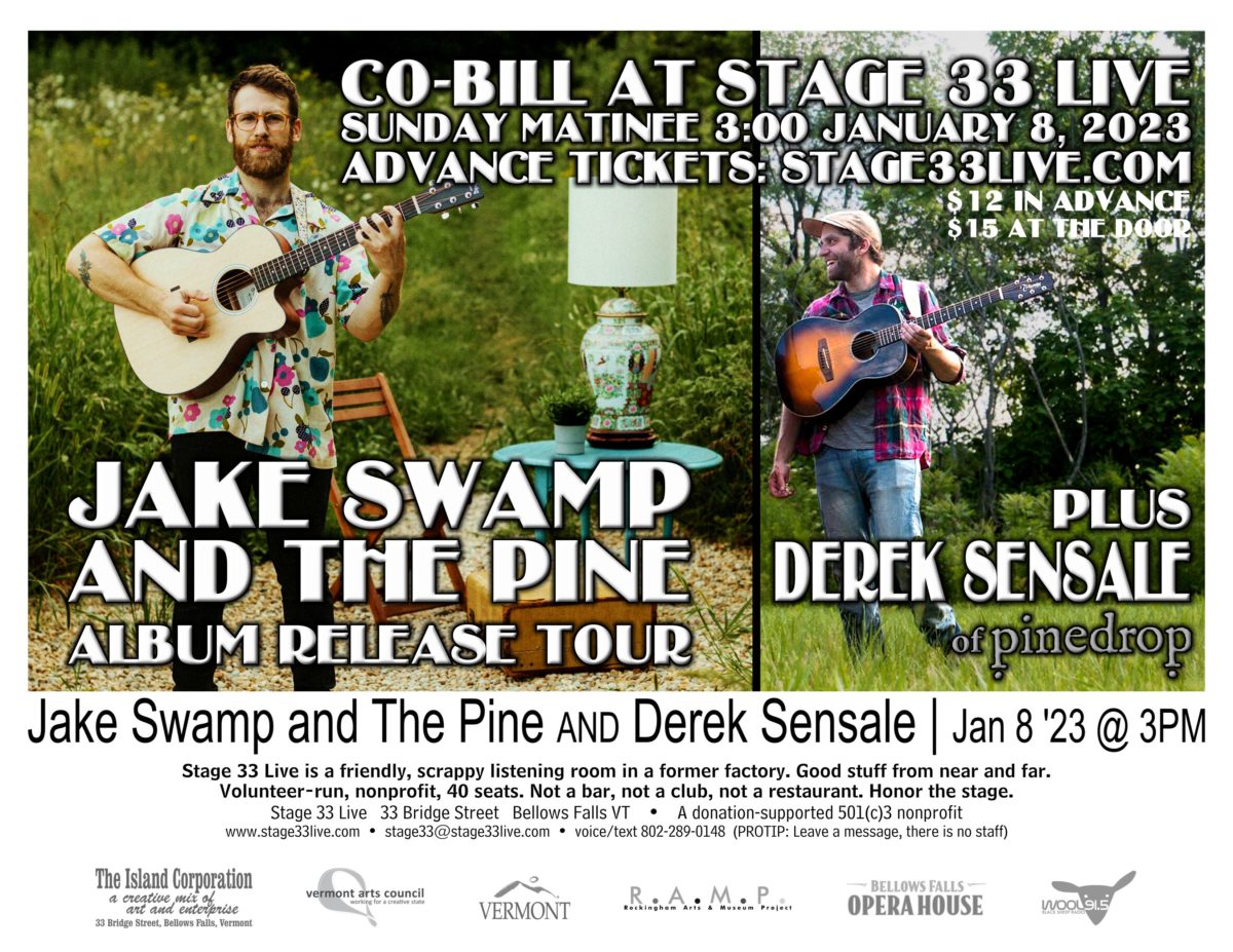 1/8/23: Jake Swamp and The Pine + Derek Sensale