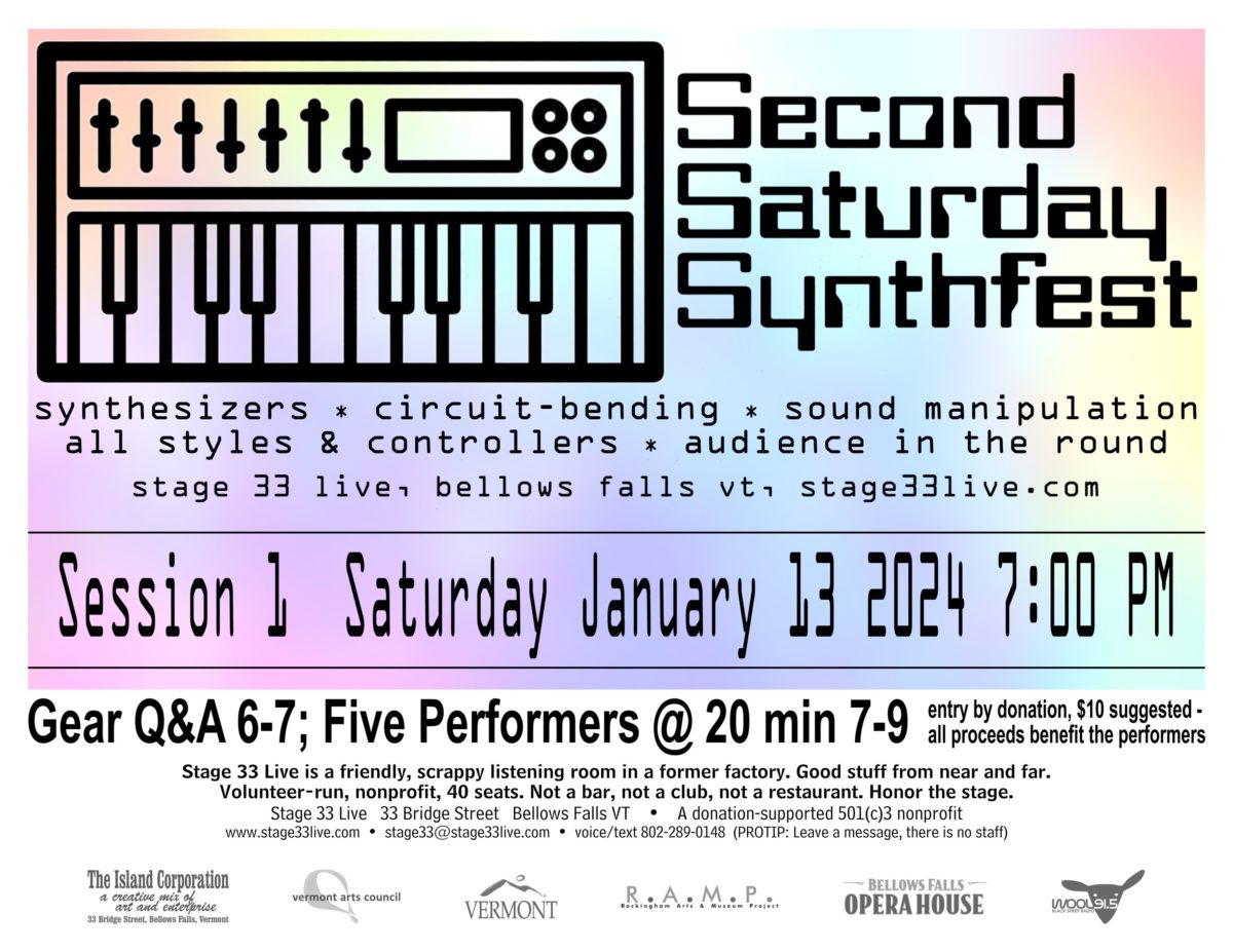1/13/24: Second Saturday Synthfest, session 1 (6:00 PM)