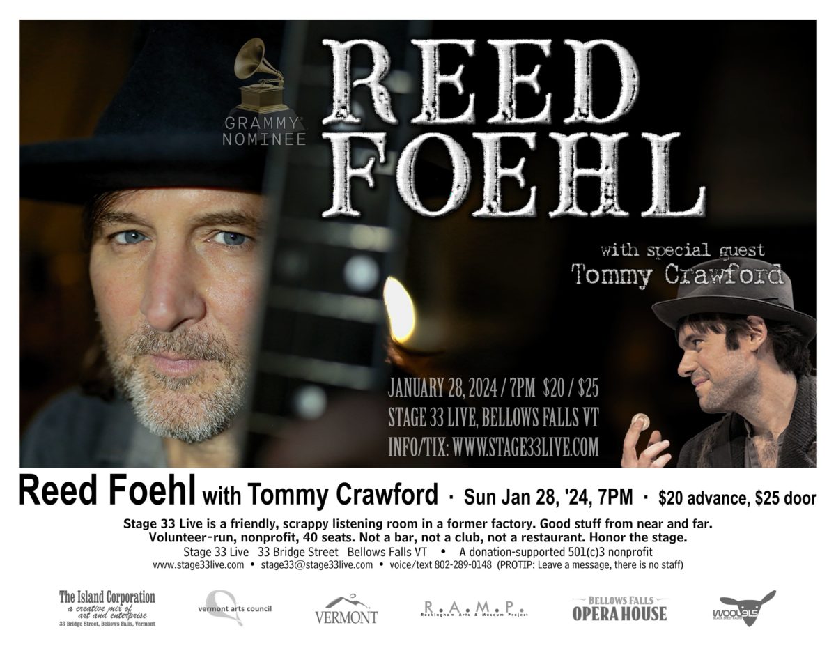 1/28/24, Sunday: Reed Foehl with Tommy Crawford (7:00 PM)