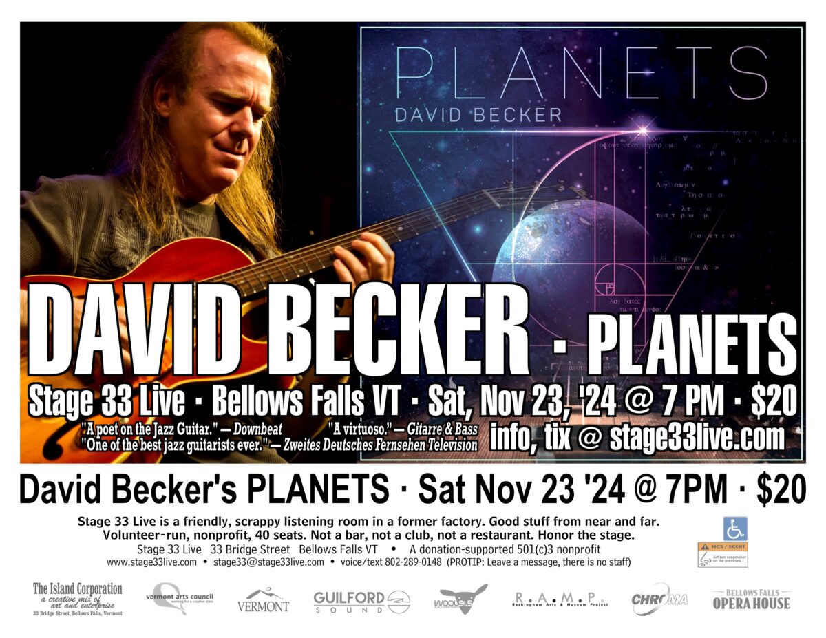 11/23/24, Saturday: David Becker (7:00 PM)